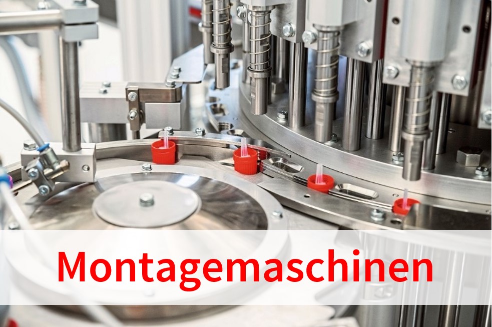 Schaltfläche Montagemaschinen Tropfermonturen werden aus einer Continuous-Motion-Montagemaschine ausgeschleust